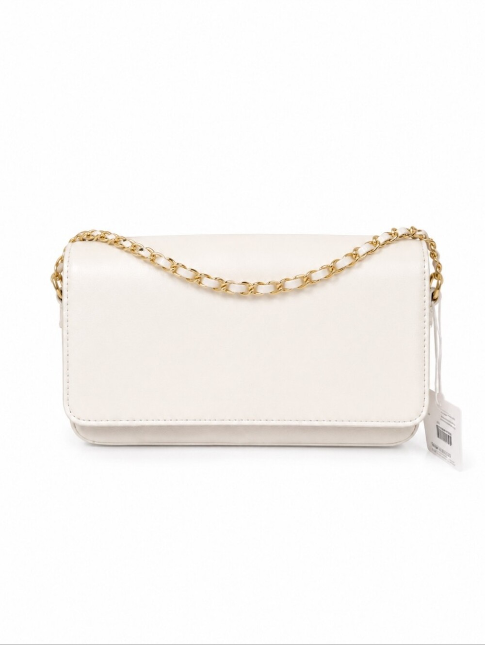 Urban Expressions Julia Ivory Shoulder Bag Gold Chain Vegan Leather NWT7